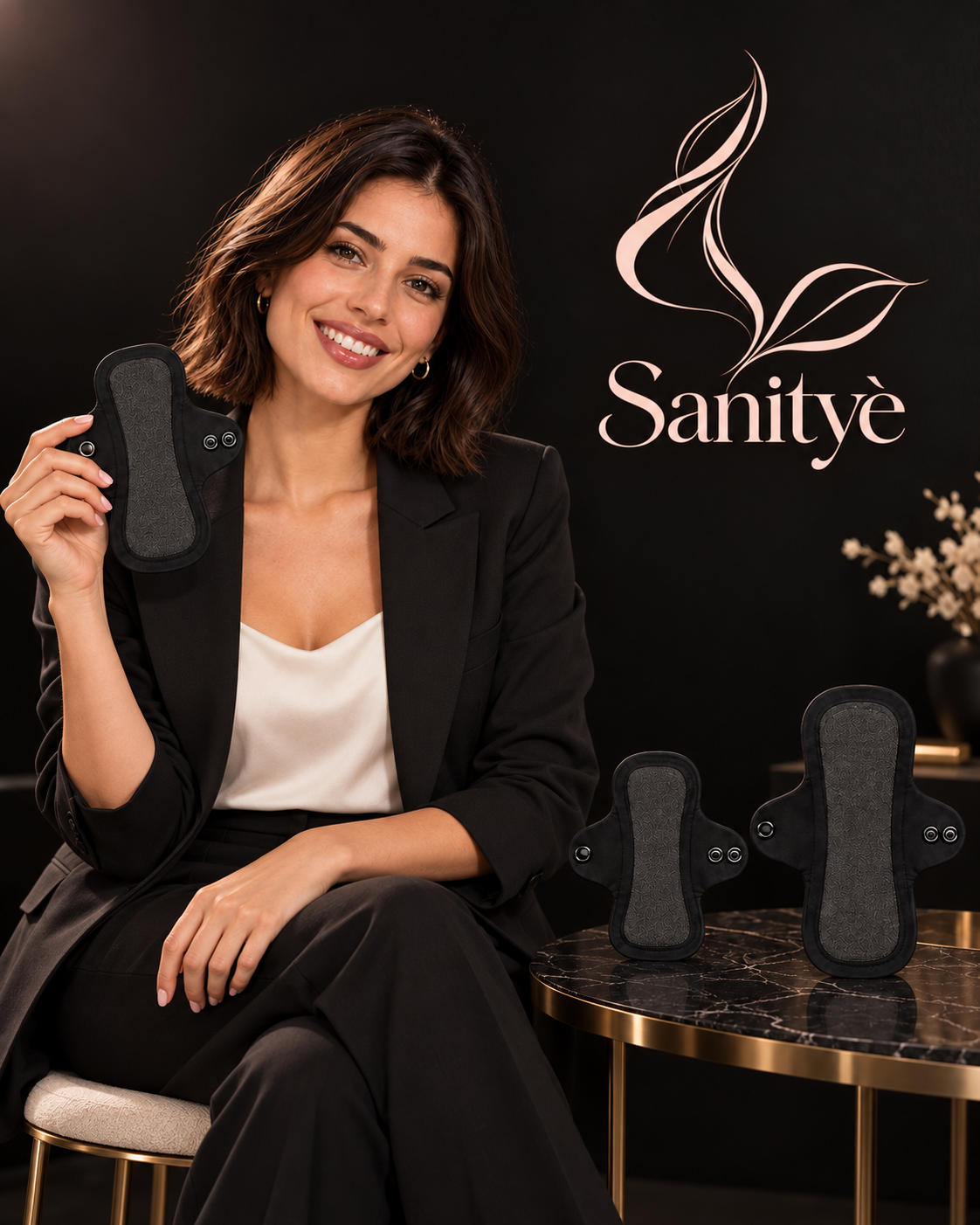 Sanityè® Fresh – Assorbente mestruale lavabile, tessuto antibatterico, flusso medio