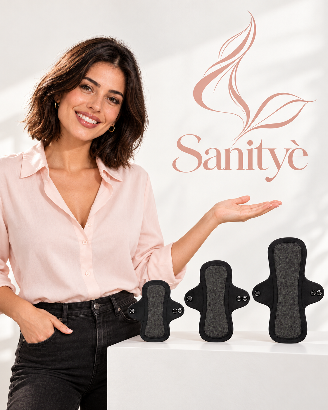 Sanityè® Day – Assorbente mestruale lavabile, tessuto antibatterico, flusso abbondante